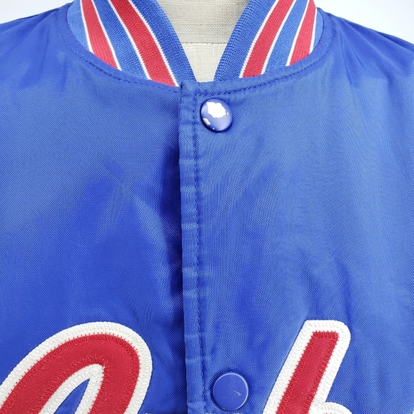 Vintage Holloway Mens Size Medium Chicago Cubs Slick Nylon Varsity Jacket - Picture 7 of 8